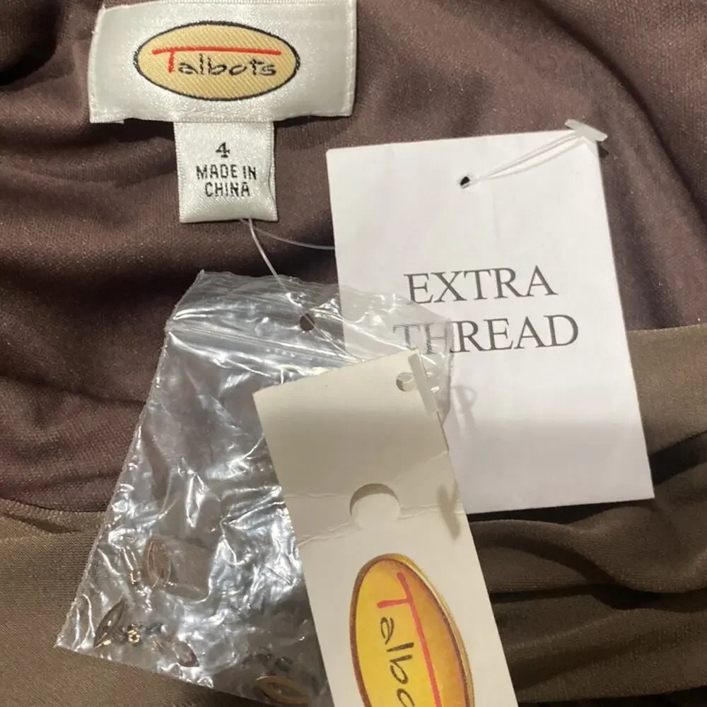 Talbots Brown One Shoulder Cocktail dress